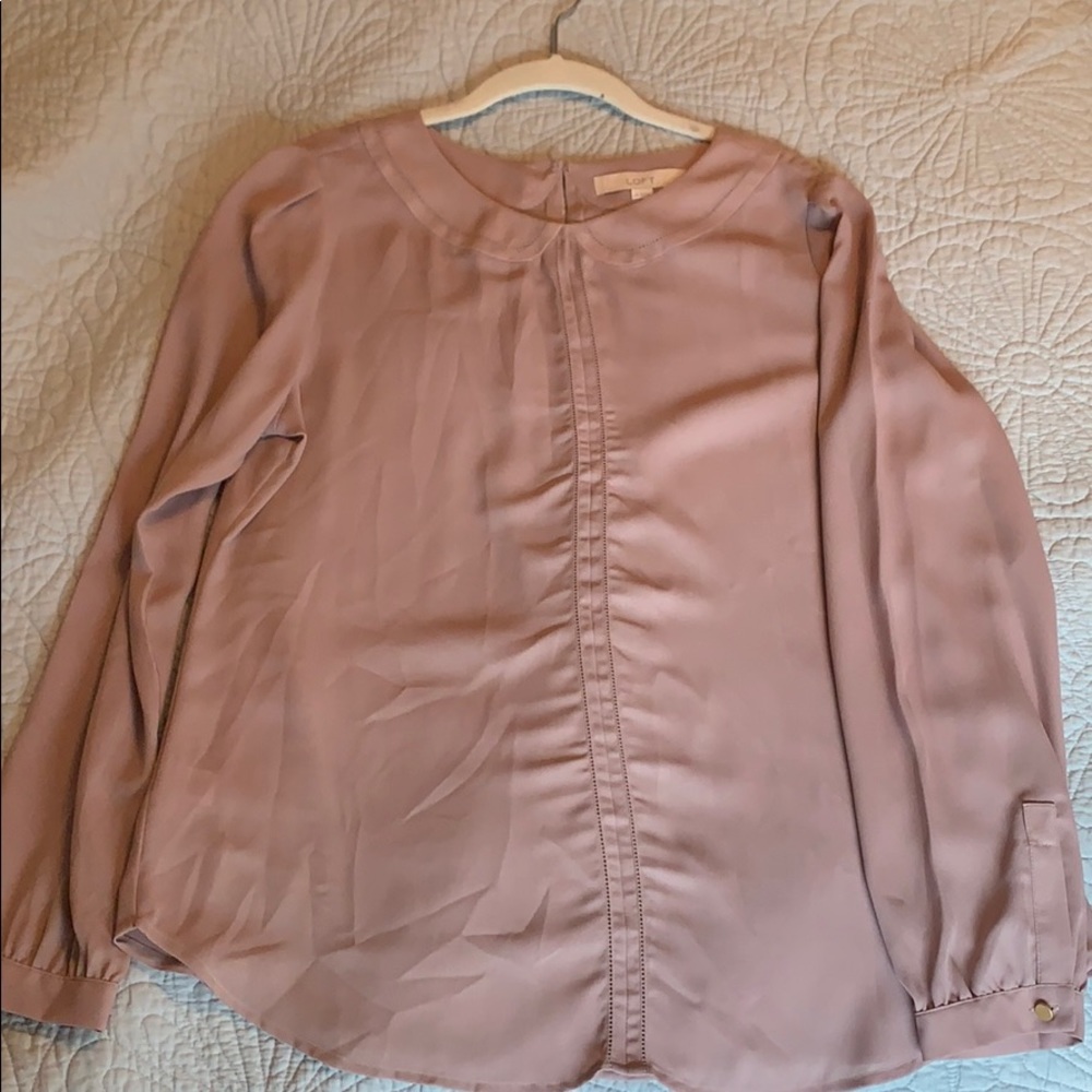 Taupe loft blouse GUC med